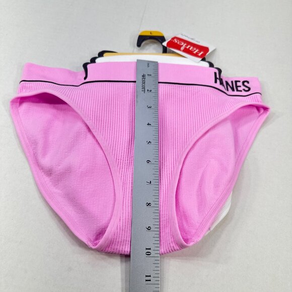 Lot Of 3 Hanes Women's Sz Large Panty Briefs Original Ribbed Assorted Colors New - Picture 8 of 9